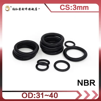 О пръстен от нитриловой каучук 20 бр/ лот NBR О CS 3 мм OD31/32/33/34/35/36/37/38/39/ О-пръстен о-пръстен с диаметър 40 мм
