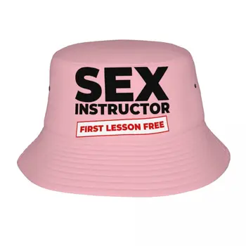 Обичай Розов Секс Инструктор Кофа Шапка На Жените И Мъжете Мода На Летен Плаж Слънцето Рибар Шапка