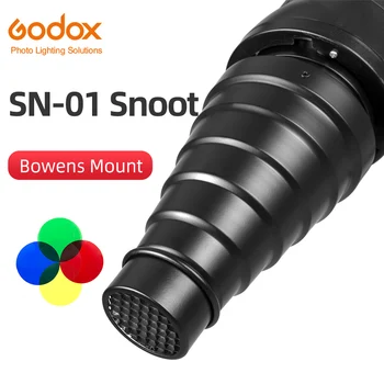 Аксесоари за студийната светкавица GODOX SN-01 Bowens large Snoot Професионална студийная осветителни тела, Подходящ за S-Type DE300 SK400 II