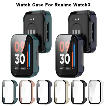 За Realme 3 Watch Калъф Защитно покритие на екрана под формата На Миди Пълна Защита За Realme Watch3 Защитната Обвивка + Фолио, изработени от закалено Стъкло