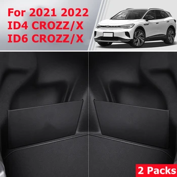 2 Опаковки Флокированный Тава За VW ID4 CROZZ ID.4x2022 2021 Задни Органайзер За Багажник на Страничната Разделителната Дъска ID6 Модификация Аксесоари