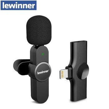 Lewinner WM4 Безжичен Петличный Микрофон, Преносим Аудио Видео Запис на Mini за iPhone/iPad Излъчването на живо Youtubers Facebook