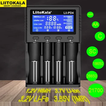 Liitokala Lii-PD4 PL4 PD2 18650 3,7 В Литиево-ионное зарядно устройство за NiMH 1.2 аккумулятор21700 18350 18500 AAA LiFePO43.2 3,85 В cargador 26650