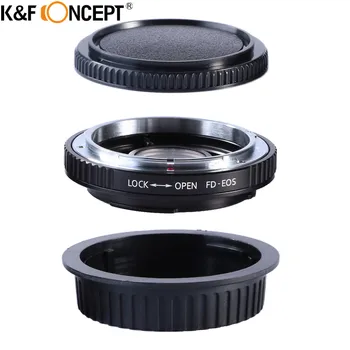 Концепцията на K & F За обектива на камерата FD-EOS Преходни пръстен за обектива Canon FD за фотоапарат с прикрепен EOS EF оптично стъкло Focus Infinity