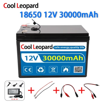 CooI Леопард 12V 30Ah С една литиева батерия BMS Lifepo4 За оборудване на детската Играчка за кола, камера за наблюдение /led подсветка Резервно захранване