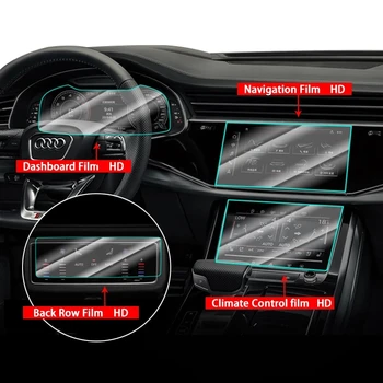 Защитно Фолио От Закалено Стъкло За Audi Q7 Q8 2020 2021 2022 Авто Навигационния Екран На Екрана На Арматурното Табло, Авто Интериорни Аксесоари