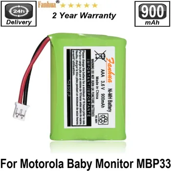 100% 3,6 В Ni-MH 900 mah Батерия за Преносим Бебефони и Радионяни Motorola MBP33 MBP33S MBP33PU MBP36 MBP36S MBP36PU
