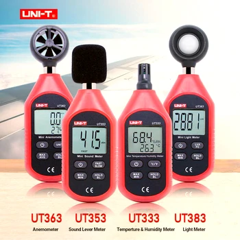 UNIT Мини-Измерване на Осветление Дигитален Люксметр UT333 UT353 UT363 UT383 Цифров Термометър, Влагомер за Измерване на Нивото на звука Анемометр