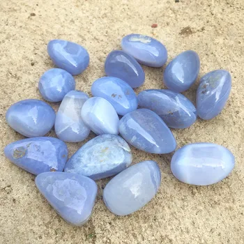 На кристали и лечебни камъни натурален Синята Дантела Ахат Поваленные Камъни за декорация на дома