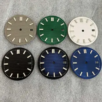 30,5 мм Зелен Светещ Лента за Нокти Циферблат на часовника, за Nh35/NH36 Механизъм за Мъжки Аксесоари за Часа на резервни Части за Ремонт Часа