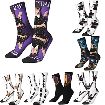Чорапи Wednesday Addams Нещо, Меки Ежедневни Чорапи, Сериал, Аксесоари за стоки Wednesday, Чорапи със Средна Дължина, най-Добрата Идея за подарък