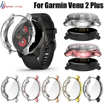 Покритие TPU Калъф За часовници на Garmin Venu 2 Плюс Калъф С Пълно Покритие Защитна обвивка За Garmin Venu2 Plus Защитно фолио За екрана Часа