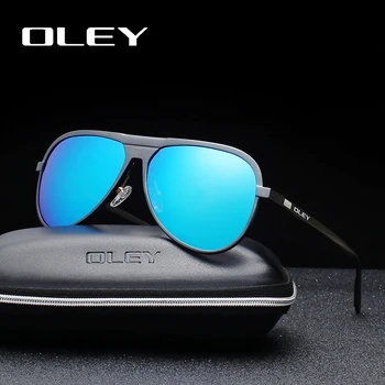 Марка OLEY Алюминиевомагниевые Поляризирани Слънчеви Очила Мъжки Класически пилотни очила За Мъже Oculos masculino Мъжки Адаптивни лого