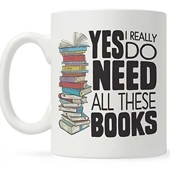 Подарък за баба книги, Библиотеки подаръци, Чаша за Библиотекар, Чаша Книжен червей, да, аз наистина се нуждаят от всички тези книги